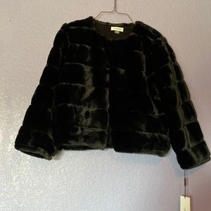 Calvin Klein Faux Fur Dress Pullover